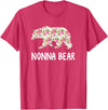 Grandparents Tees By Luna Nonna Bear Floral T-Shirt T-Shirt - Red Heather
