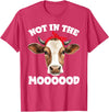 Don't Talk To Me Designz Not In The Mood Sarcastic Heifer Dairy Cow Midwest Farmer T-Shirt - Red Heather