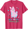 Llamazing Birthday Girl Llama Family BW Art Llama Birthday Girl Llamazing Birthday Alpaca Llama Girl T-Shirt - Red Heather