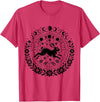 Easter Rabbit Eostre Pagan Spring Moon Witchcraft Ostara T-Shirt in Red Heather
