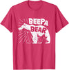Mens Beepa Bear T-Shirt Father's Day Tee T-Shirt - Red Heather