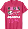 Cow Lover Birthday Men Women Kids Shirts & Gifts Uncle Of The Birthday Girl Family Matching Shirt Farm Cow T-Shirt - Red