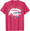 LGBT Trans Pride Shirts Mom Mama Bear for Moms LGBTQ Mama Bear Transgender Flag Gay Equal Rights Trans T-Shirt - Red Heather