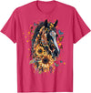Just a girl who loves horses Co. Sunflower American Paint Horse Lover CowGirl Horse Portrait T-Shirt - Red Heather