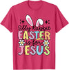 Silly Rabbit Easter Is for Jesus Christian Boy Girl Kids T-Shirt in Red Heather