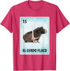 Skinny Pig Mexican Tee El Cerdo Flaco Mexican Skinny Pig Cards T-Shirt - Red Heather