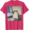 Cyber Hamster Meme Cringe Funny Animal Vintage Graphic Tee T-Shirt - Red Heather