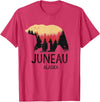 Juneau Alaska Souvenirs & Gifts Juneau Alaska Vintage Grizzly Bear Souvenir Gift T-Shirt - Red Heather