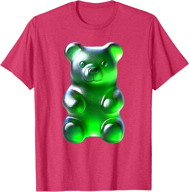 Urban Empyre Green Gummy Bear T-Shirt - Red Heather