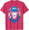 I Liked The Lions Before It Was Cool Tees Blue Lions Salty Wearing Hat Salty Cool Lions Strong Lions T-Shirt - Red Heather