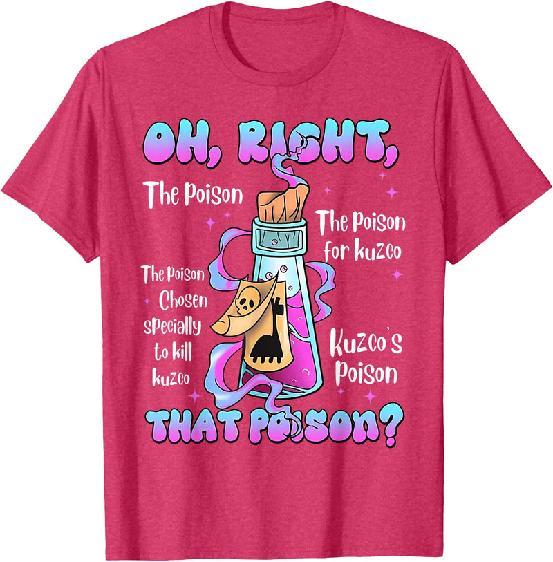 Funny Drink Me Poison Halloween Costume Vintage Oh Right That Poison Llama Halloween T-Shirt - Red Heather
