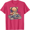 Colorful Teddy Art I Kids Teddy Bear Cute Teddy DJ T-Shirt - Red Heather