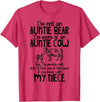 I'm Not An Auntie Bear I'm More Of An Auntie Cow T-Shirt - Red Heather