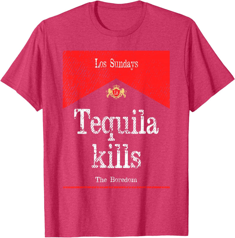 Kills The Boredom T-Shirt - Red Heather