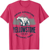 Yellowstone National Park Wyoming USA Outdoor Yellowstone Wyoming Nature Mountains Bear Hike Outdoors T-Shirt - Red Heather
