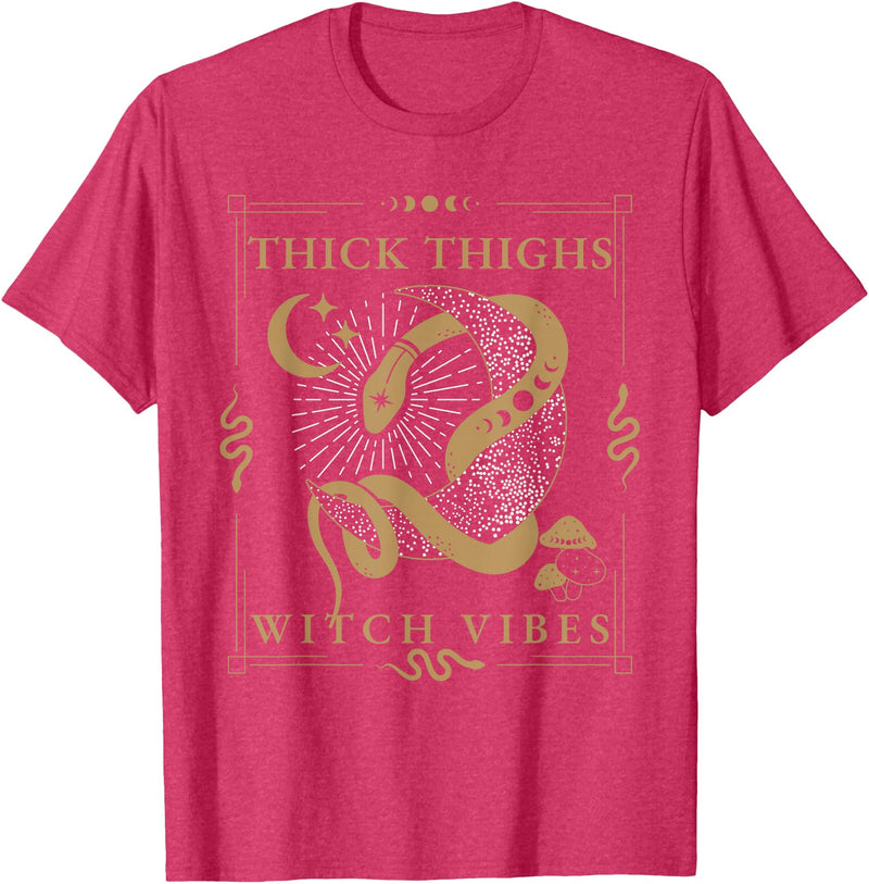 Snakes & Tarot Aesthetic Thick Thighs Witch Vibes Snakes & Tarot Tattoo Aesthetic Thick Thighs Witch Vibes T-Shirt - Red
