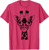 Cute Funny Giraffe Cool Summer Casual Graphic Tees Cute Giraffe Graphic Casual Summer Funny Cool Animal Lover T-Shirt - Red Heather