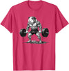 Strong Guinea Pig Lifting Fitness Workout Cool Muscular Guinea Pig Bodybuilder Fitness Power Gym T-Shirt - Red Heather