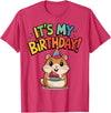 It's My Birthday Cute Hamster for Kid's Party Celebration T-Shirt - Red Heather