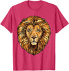 ROSS BOSS Majestic Lion Mane Detail Art T-Shirt - Red Heather