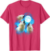 Animals howling blue 3 Polar Bear Howling at the Moon Colorful Blue T-Shirt - Red Heather