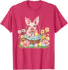 Easter Pig Easter Bunny Ears Graphic Pig Easter Pig Bunny Ears Graphic T-Shirt - Red Heather