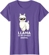 Llama Is My Spirit Animal - Funny Llama T-Shirt - Purple Heather