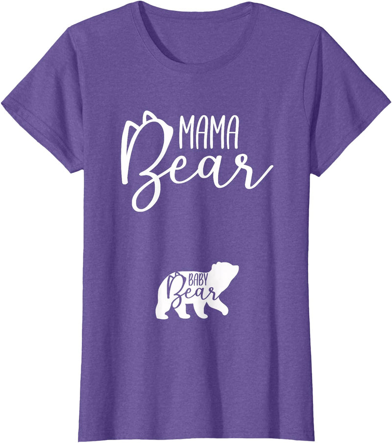 Awesome Matching Family Outfits Baby Bear - Mama Mommy New Mom Pregnancy Announcement Gift T-Shirt - Purple Heather
