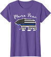 TourisTeez for Mama Bear Women Police Flag Womens MAMA BEAR | Police Flag Womens Police Mom Gift T-Shirt - Purple Heather
