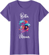 Betta Fish Family TShirtz & More Betta Mom Betta Fish Mama T-Shirt - Women's X-Small Black V-Neck Short Sleeve Cotton Polyester Modern Humor T-Shirt - Purple Heather
