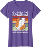 Humor Guinea Pig Design Piggy Design for your Guinea Pig Grandma T-Shirt - Purple Heather