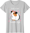Just a Girl Cute Funny T-Shirts Just a Girl Who Loves Guinea Pigs - Cute Pets Lover Gift T-Shirt - Silver Grey