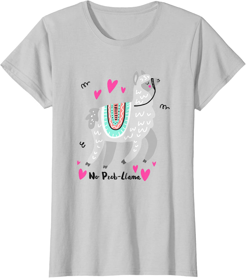 No Prob Llama - Funny Llama Alpaca Lover T-Shirt Gift Tshirt T-Shirt - Silver Grey