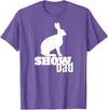 Show Dad Rabbit County Fair Livestock T-Shirt in Purple Heather