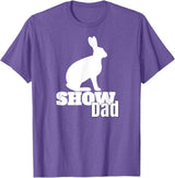 Show Dad Rabbit County Fair Livestock T-Shirt in Purple Heather
