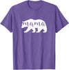 The Persnickety Owl Family Bears #1 Mama Bear Shirt Mama Bear T-Shirt Mama Mom Mommy Tee Shirt T-Shirt - Purple Heather