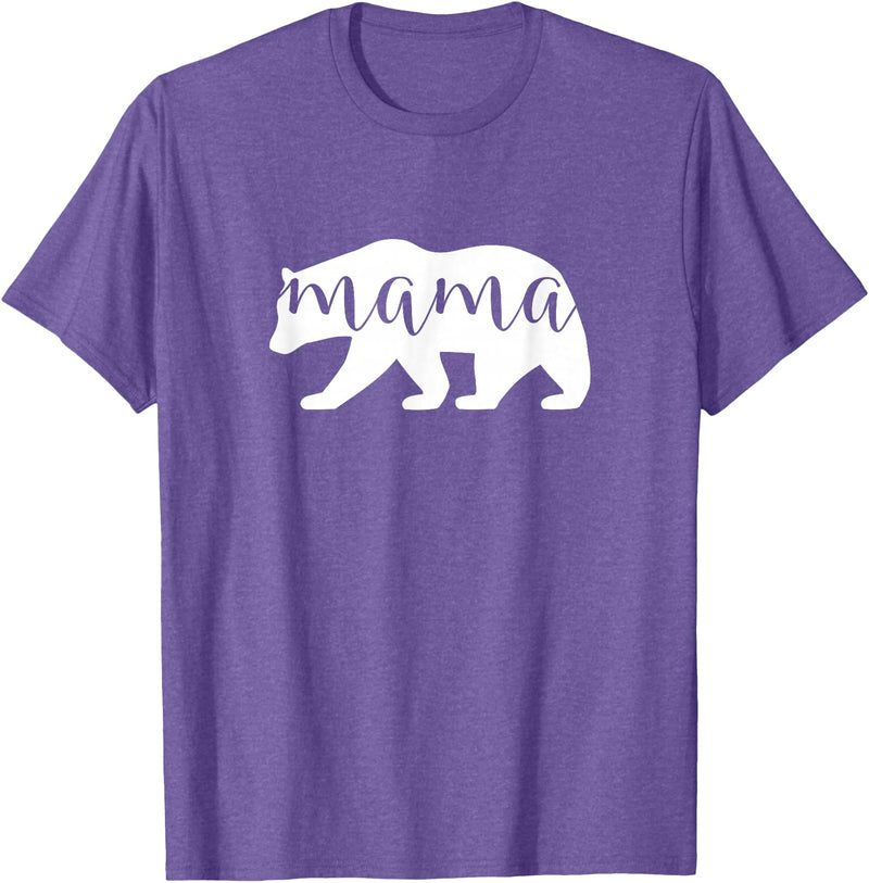 The Persnickety Owl Family Bears #1 Mama Bear Shirt Mama Bear T-Shirt Mama Mom Mommy Tee Shirt T-Shirt - Purple Heather