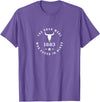 Letterboard Inspired 1883 The Road West Was Paved In Blood Cow Skull T-Shirt - Purple Heather