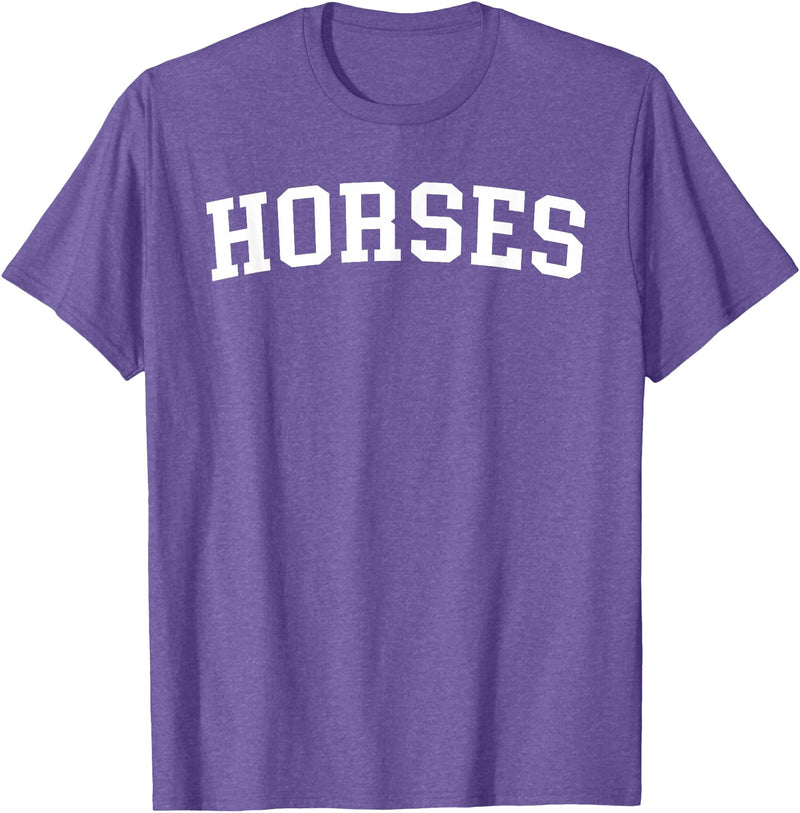 Horses - Designs Horses T-Shirt - Straight - Purple Heather