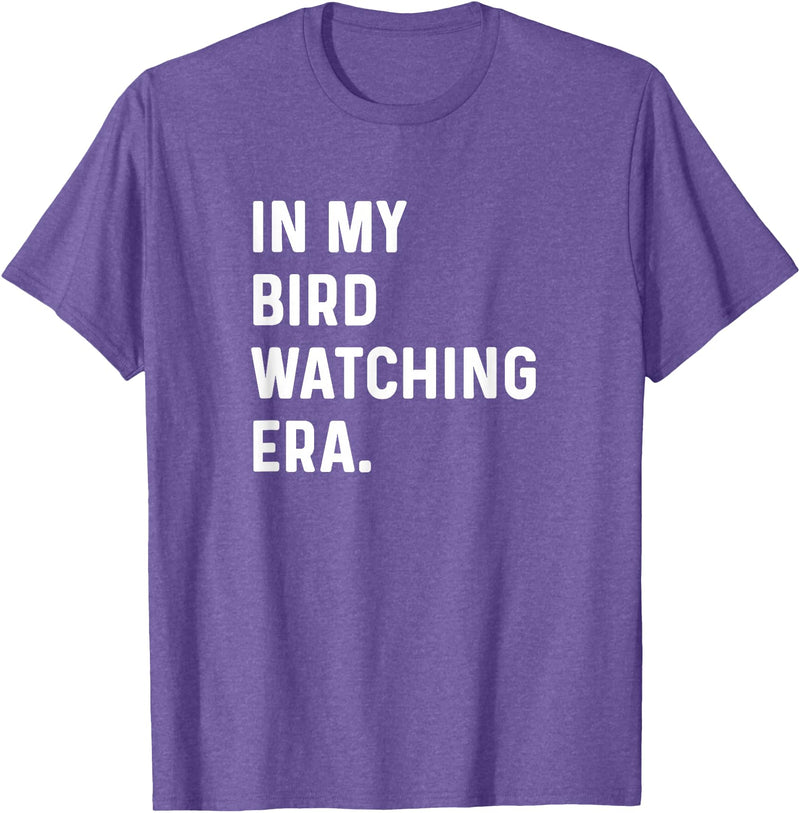 Bird Watching for Men Women Boys Girls by Jess in My Bird Watching Era - Birds Telescope Photography T-Shirt - Purple Heather