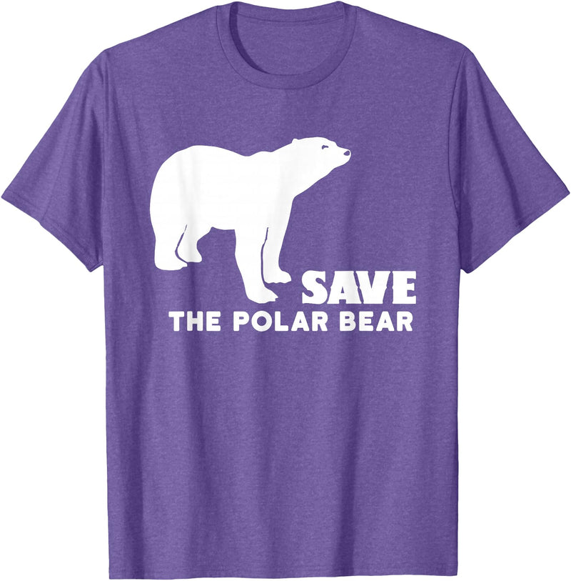 Polar Bear T Shirts Save The Polar Bear T Shirt T-Shirt - Purple Heather