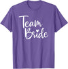 Team Bride Wedding tee Team Bride Wedding, Bride Bridal Party T-Shirt - Purple Heather