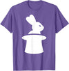 Wizard with Hat and Rabbit T-Shirt in Purple Heather