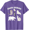 Awesome Arctic Animals for Kids Arctic Animals, Arctic Fox Cute Arctic Polar Bear North Pole T-Shirt - Purple Heather