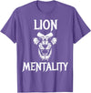 Lion Judah Shirts Animal Tees Lion Mentality Animal T-Shirt King Tees T-Shirt - Purple Heather