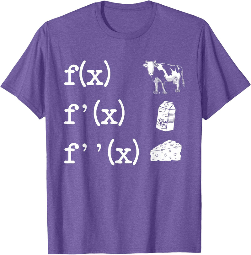 Cute Math Gifts Calculus Nerd Accessories & Stuff Funny Math Teacher Art For Men Women Cow Milk Cheese Formula T-Shirt -