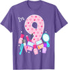 Birthday Girl Spa Squad Outfit Gifts Shop Spa Birthday Party I'm 9 Girls Makeup 9th Bday Kids Toddlers T-Shirt - Purple