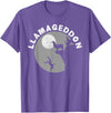 Funny Llama Tshirts for Farm Pet Animal Fans Funny Llamageddon T-Shirt for Llama Barnyard Lovers T-Shirt - Purple Heather