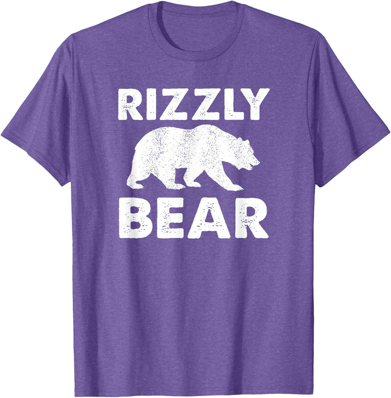 Rizz Meaning Tees Rizzly Bear T-Shirt - Purple Heather