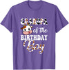 Love Family Matching Grandpa Of The Birthday Boy Cow Farm 1St Birthday Boy T-Shirt - Purple Heather